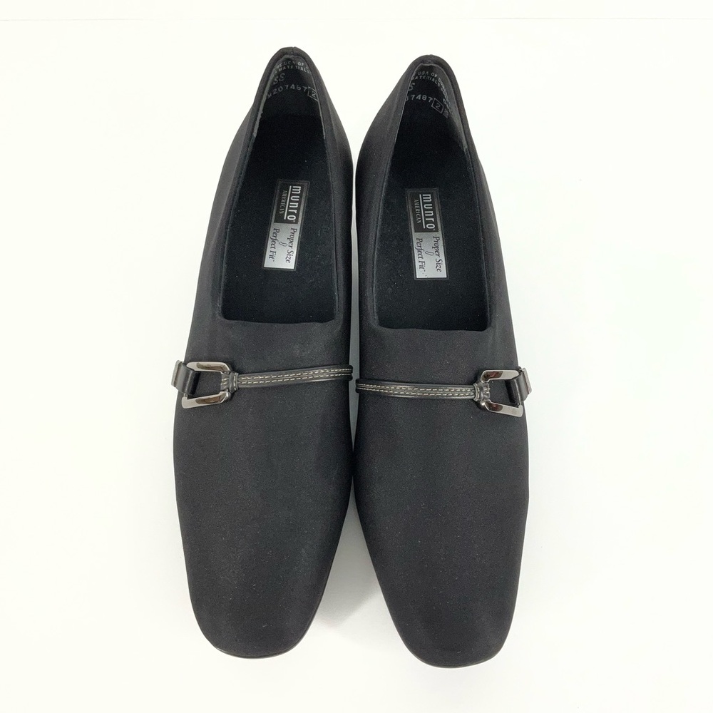 Munro American Classic Black Pumps | Womens Size 9 SS (Super Slim) Comfort Heels - Picture 6 of 10